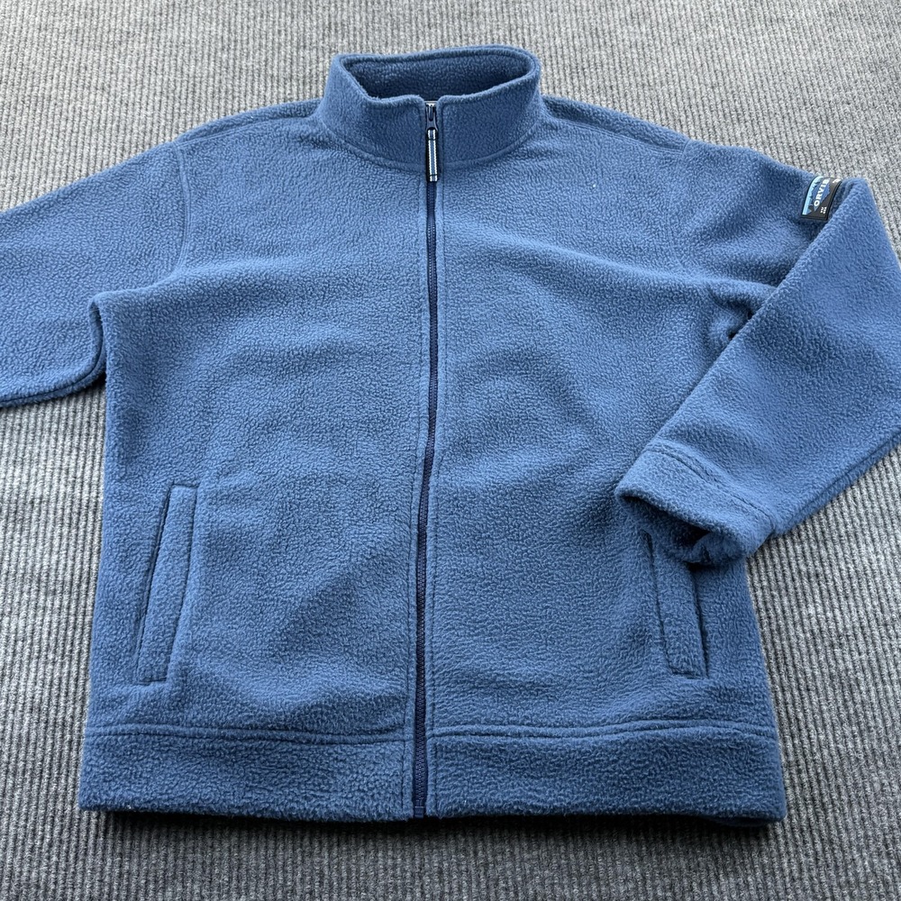 Orvis Jacket Mens Medium Blue Fleece Full Zip Classic Collection Outdoor